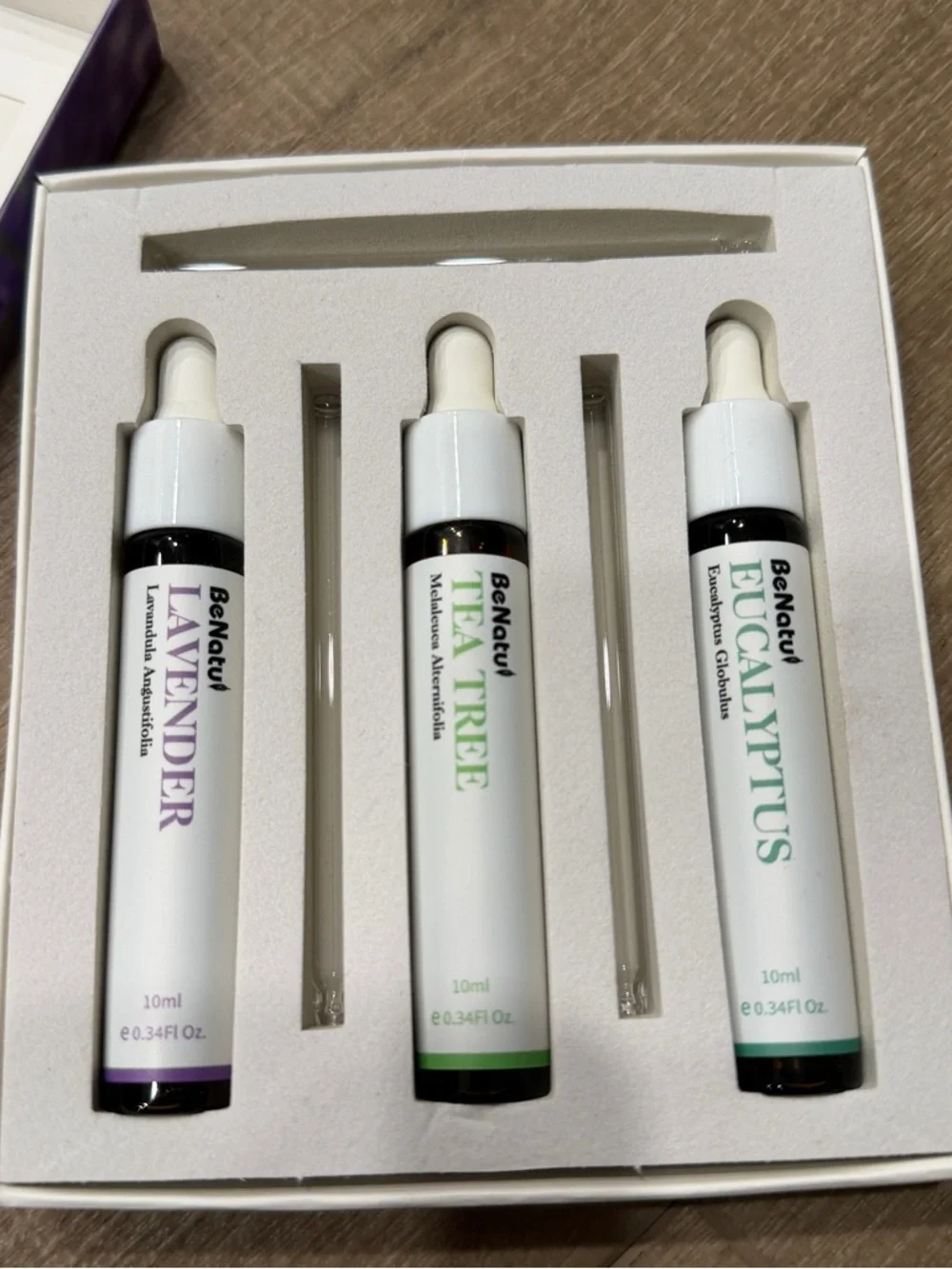 Benatu Essential 0.34 Fl Oz Pack of 3 Purple-eucalyptus/Lavender/Tea‎ Tree